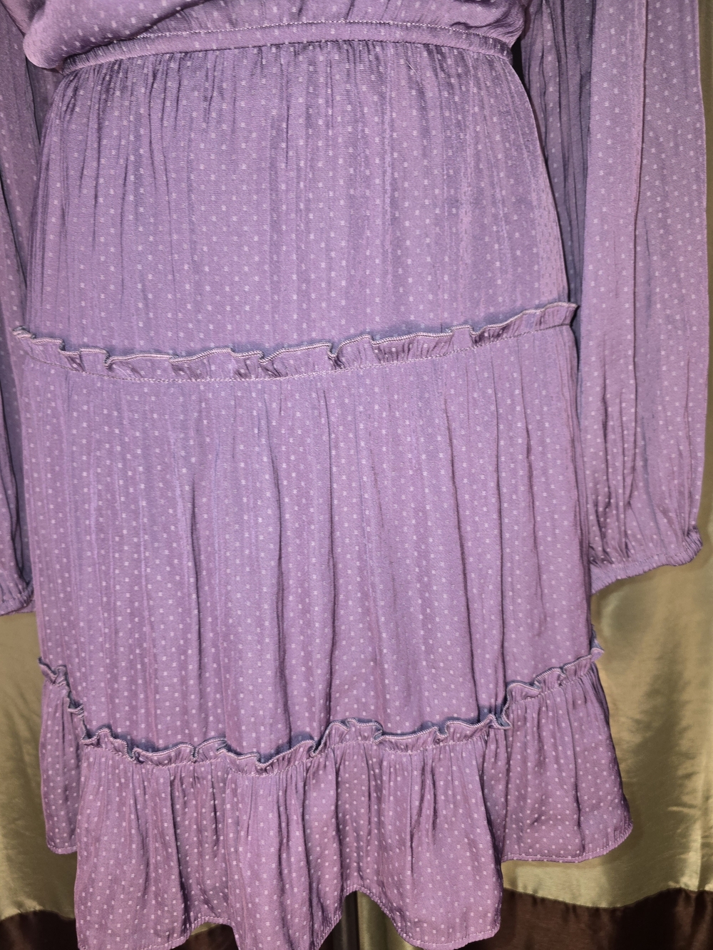 Cato Lavender Tiered Long-Sleeve Dress - Picture 5 of 10